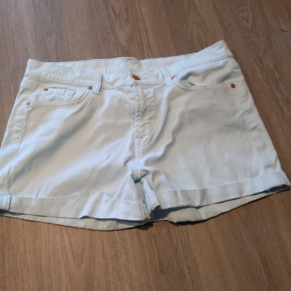 7 for all mankind blue shorts; great condition